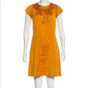 Calypso
Silk Textured  orange color Mini Dress
Size: S